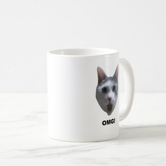 OMG CAT! (何がある見られる彼がか。) コーヒーマグカップ (正面右)