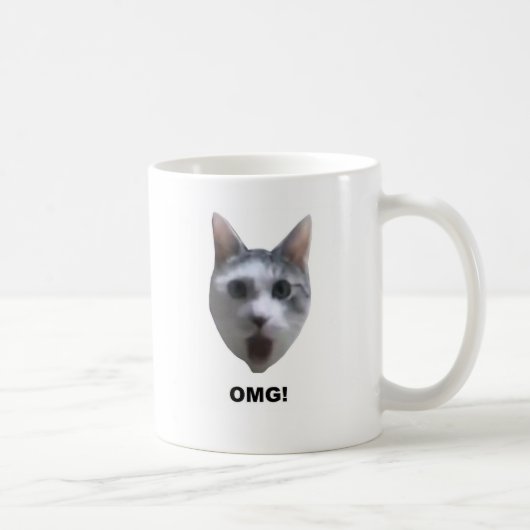 OMG CAT! (何がある見られる彼がか。) コーヒーマグカップ (右)