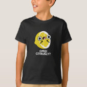 OMG Citrusly Funny Fruit Citrus Pun Dark BG Tシャツ (正面)