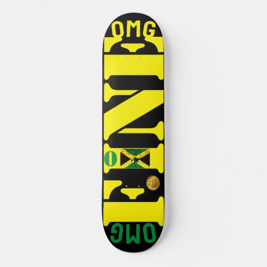OMG FINE (JAMAICA) 8 1/4" スケートボードデッキ (正面)