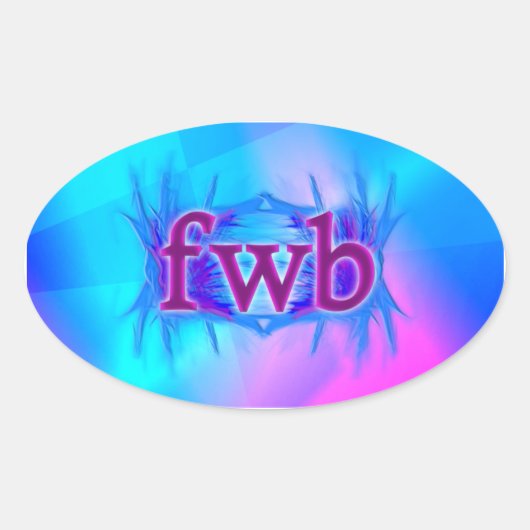 OMG!fwb 楕円形シール (正面)