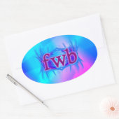 OMG!fwb 楕円形シール (封筒)