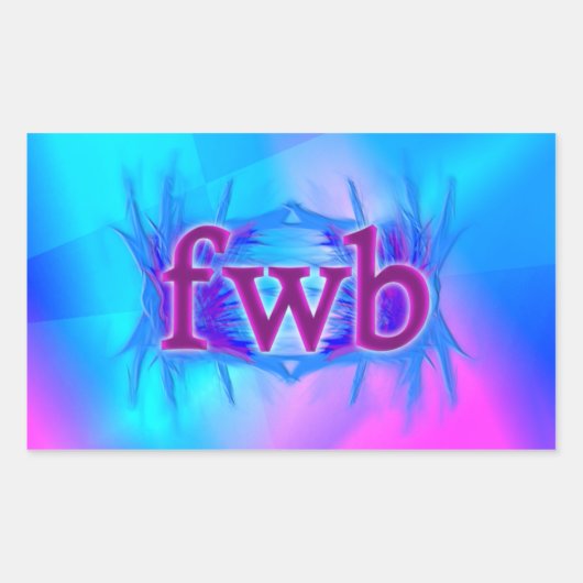 OMG!fwb 長方形シール (正面)