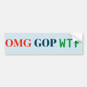 OMG GOP WTFのステッカー バンパーステッカー