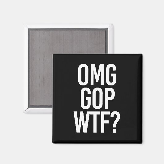 OMG GOP WTF -- – 白 –  マグネット (正面/裏面)