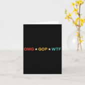 Omg Gop Wtf Vintage Design  カード (黄色い花)