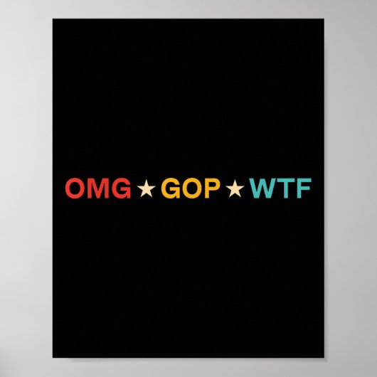 Omg Gop Wtf Vintage Design ポスター (正面)