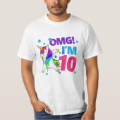 OMG I m 10誕生日 Tシャツ (正面)