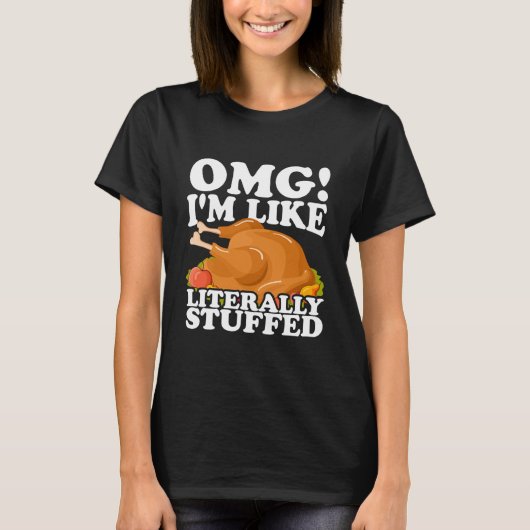 Omg Imは文字通り詰まった Tシャツ (正面)