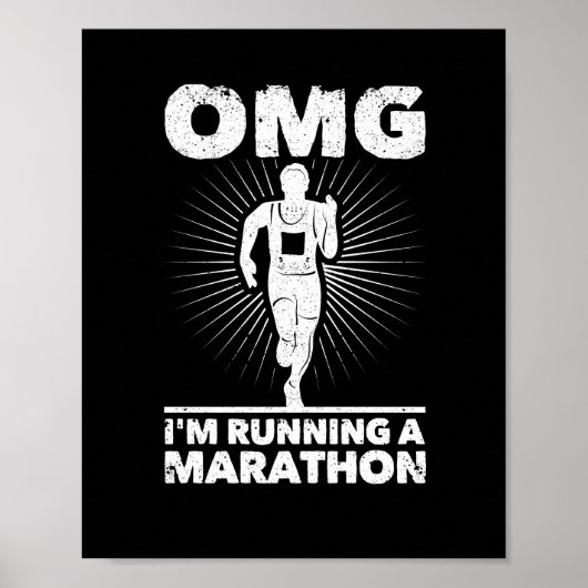 OMG I'm A ランニング Marathon First 26.2マイル ポスター (正面)
