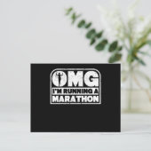 OMG I'm A ランニング Marathon First 26.2マイル ポストカード (スタンド正面)