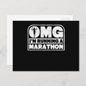 OMG I'm A ランニング Marathon First 26.2マイル ポストカード (正面/裏面)