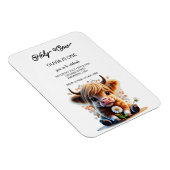 OMG I'm a Cow Girl 1st Birthday招待状 マグネット (右側)