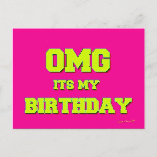 OMG It's My Birthday ポストカード (正面)