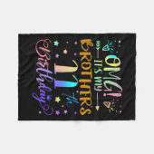 Omg Its My Brothers 11th Birthday Sweet 11 Years O フリースブランケット (正面(横))