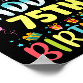 Omg Its My Daddys 75th Birthday Sweet 75 Years Old ポスター (角)