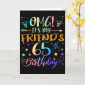 Omg Its My Friends 65th Birthday Sweet 65 Years Ol カード (黄色い花)
