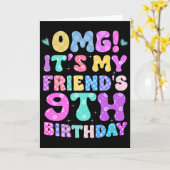 Omg Its My Friends 9th Birthday Flowers 9 Years Ol カード (黄色い花)