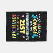 Omg Its My Granddaughters 21st Birthday Sweet 21 Y フリースブランケット (正面(横))