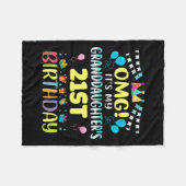 Omg Its My Granddaughters 21st Birthday Sweet 21 Y フリースブランケット (正面(横))