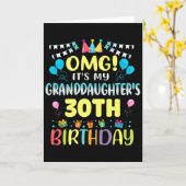 Omg Its My Granddaughters 30th Birthday Sweet 30 Y カード (黄色い花)