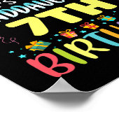 Omg Its My Granddaughters 7th Birthday Sweet 7 Yea ポスター (角)