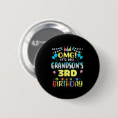 Omg Its My Grandsons 3rd Birthday Sweet 3年 缶バッジ (正面&裏面)