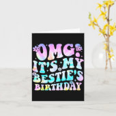 Omg It's My Ie's Birthday Funny Friend Birthday  カード (黄色い花)