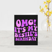 Omg It's My Ie's Birthday Funny Friend Birthday  カード (黄色い花)