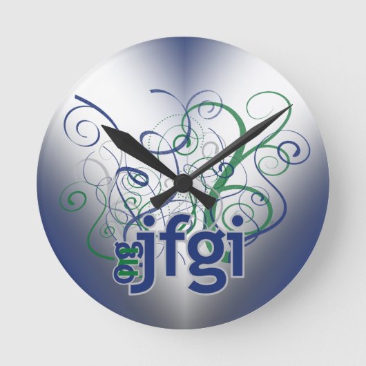 OMG! jfgi ラウンド壁時計 (正面)