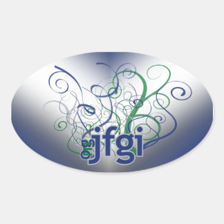 OMG! jfgi 楕円形シール