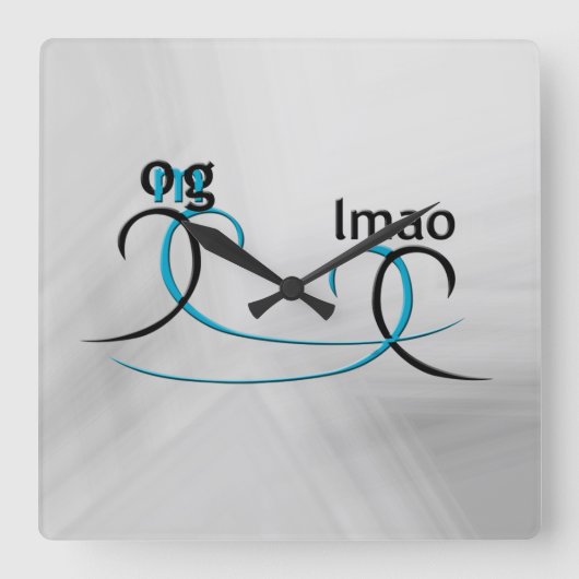 OMG!lmao スクエア壁時計 (正面)