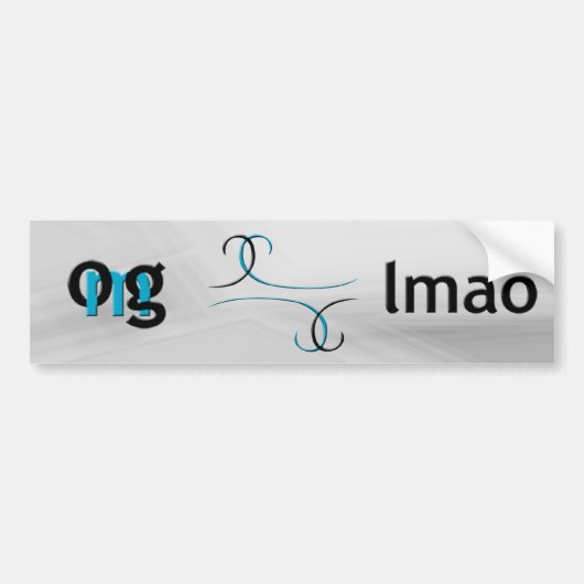 OMG!lmao バンパーステッカー (正面)