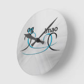 OMG!lmao ラウンド壁時計 (傾斜)
