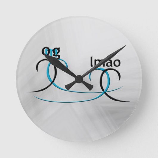 OMG!lmao ラウンド壁時計 (正面)