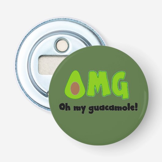 OMG Oh My Guacamole - おもしろいボトルオープナー 栓抜き (正面)