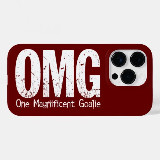 OMG: One Magnificent Goalie (Hockey) Case-Mate iPh iPhoneケース (裏面 (横))