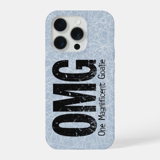 OMG: One Magnificent Goalie (Hockey) iPhoneケース (裏面)