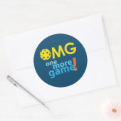 OMG. One More Game of Pickleball ラウンドシール (封筒)