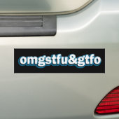 OMG STFUおよびGTFO バンパーステッカー (車上)