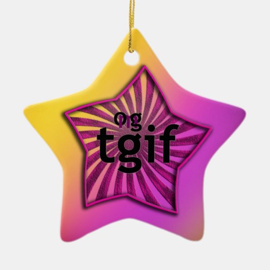 OMG! tgif セラミックオーナメント (正面)