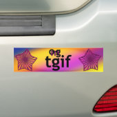 OMG! tgif バンパーステッカー (車上)