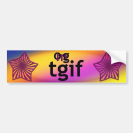 OMG! tgif バンパーステッカー