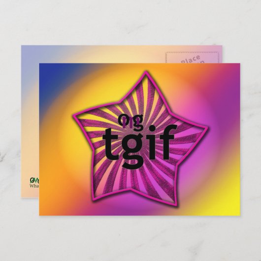 OMG! tgif ポストカード (正面/裏面)