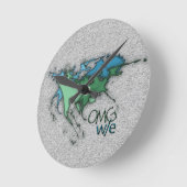 OMG! w/e ラウンド壁時計 (傾斜)