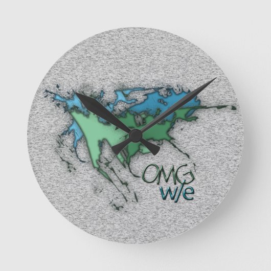 OMG! w/e ラウンド壁時計 (正面)