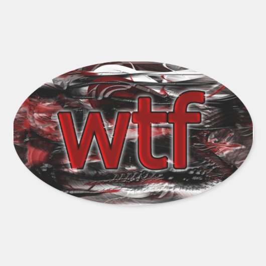 OMG!wtf 楕円形シール (正面)