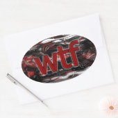 OMG!wtf 楕円形シール (封筒)