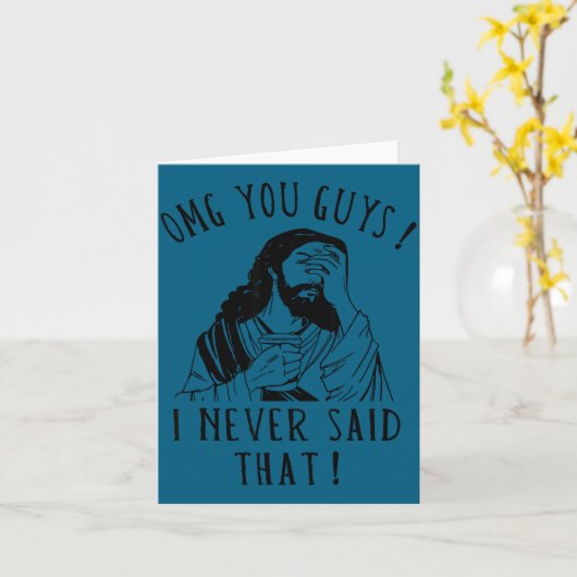 Omg You Guys I Never Said That Funny Sarcastic Quo カード (黄色い花)