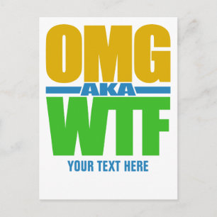 OMGaka WTFカスタムポストカード ポストカード